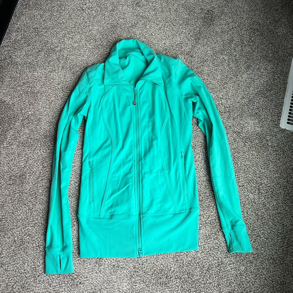 Teal Lululemon track jacket